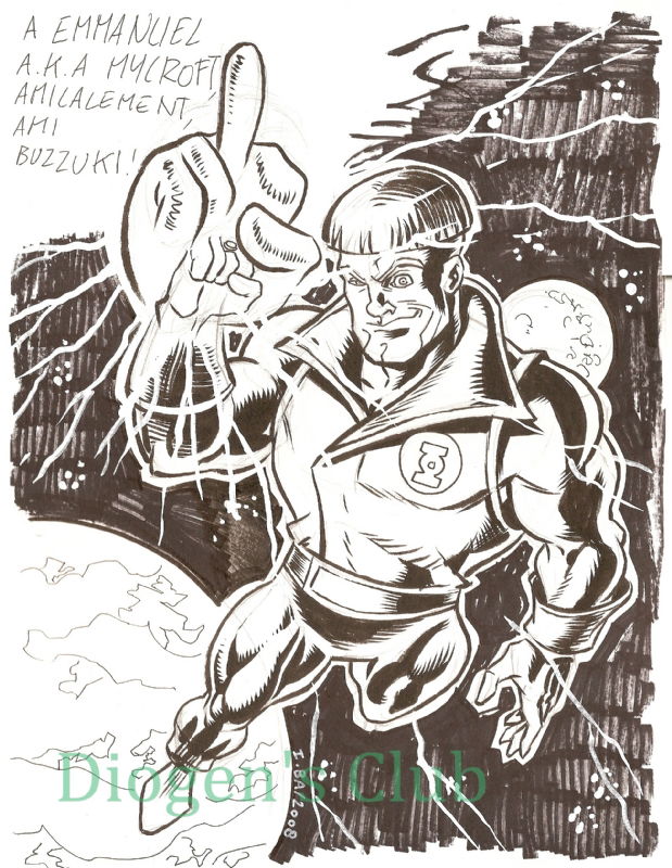 Green Lantern Guy Gardner Sketch In Mycroft Bs Comics Dc Comics Sketches And Illustrations 